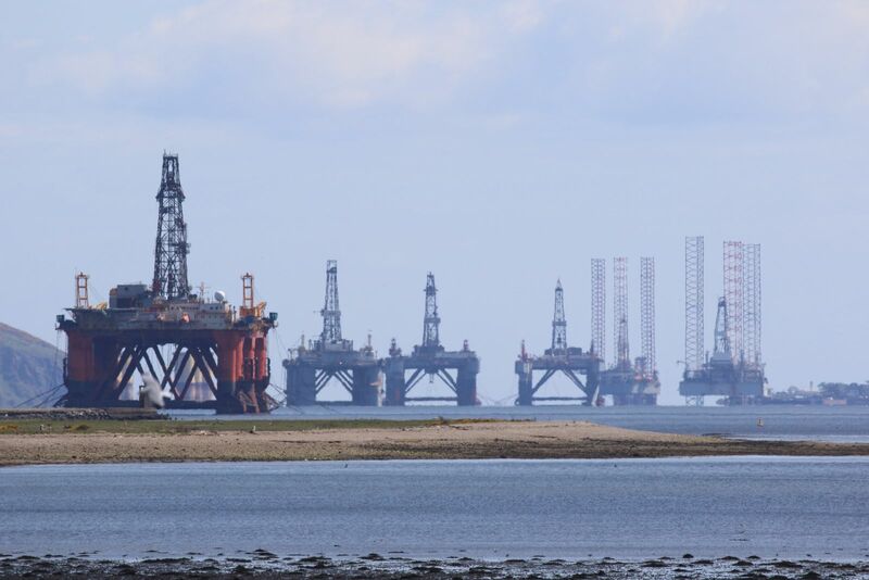 Oil - Jack up Drilling Rigs off Coast