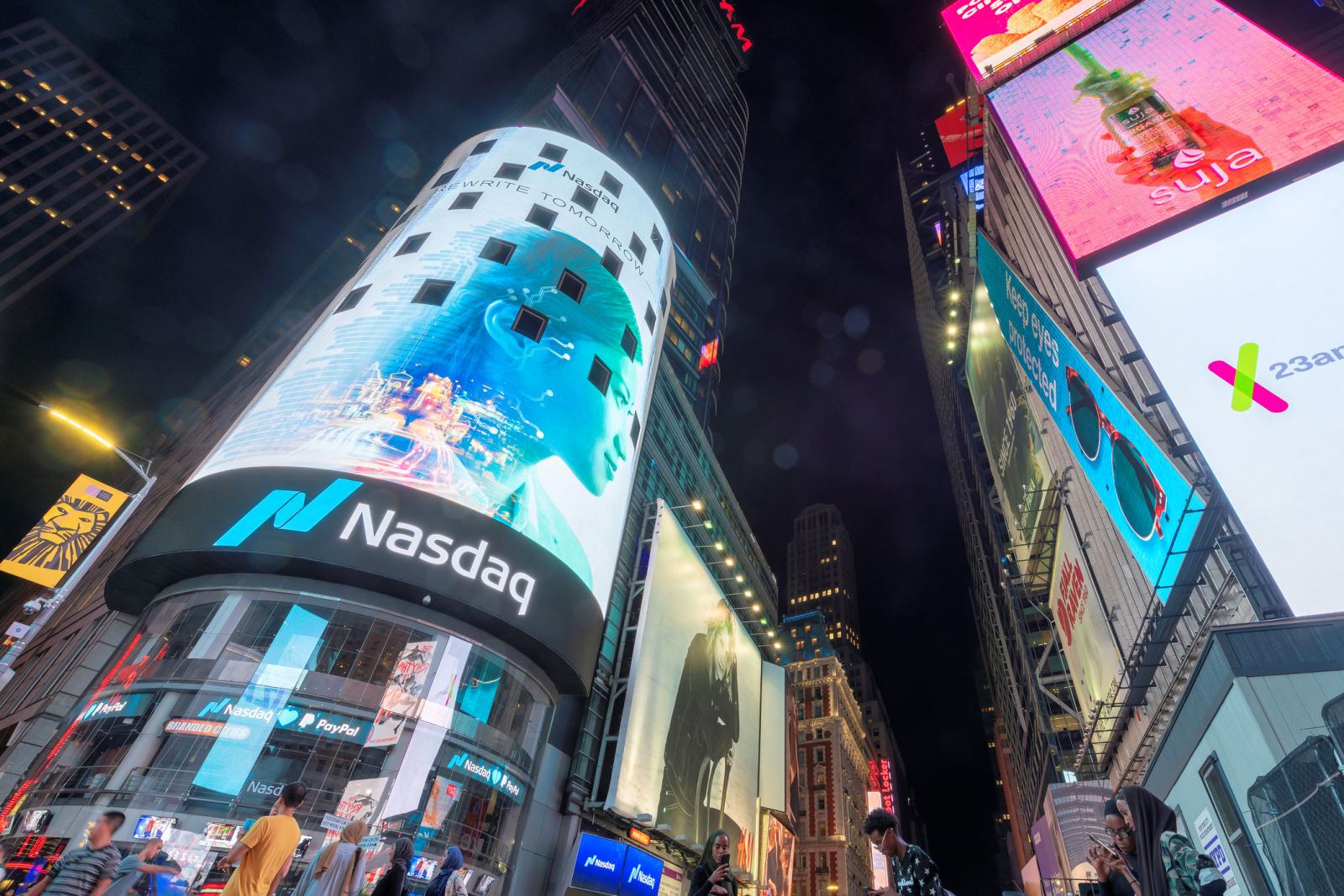 Wall Street - Nasdaq at Night